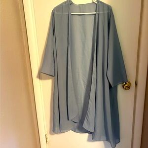Elegant periwinkle Blue Women's Shawl or Swim Suit Cover Up